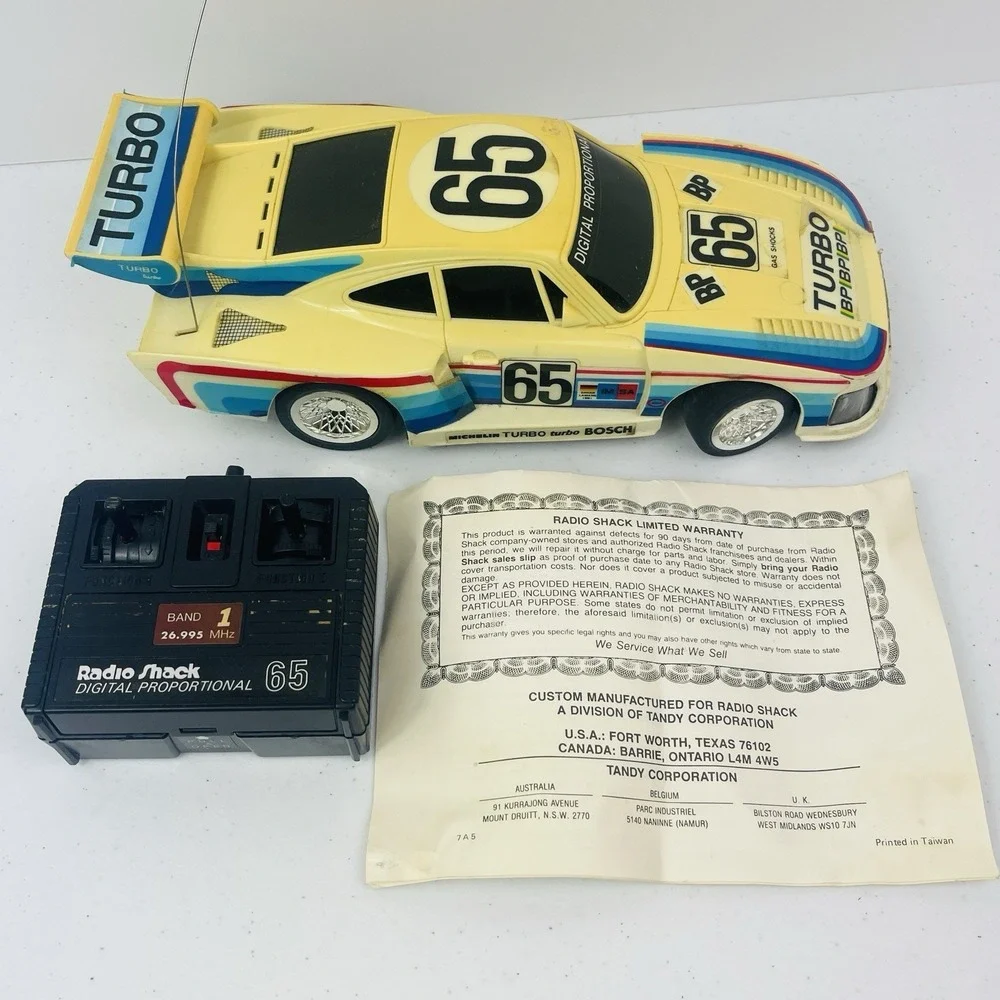 Radio Shack K3 935‎ Porsche Remote Control Turbo Gelo Racing Team #65 For Parts